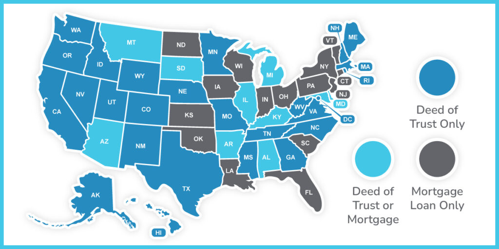 deed of trust mortgage map