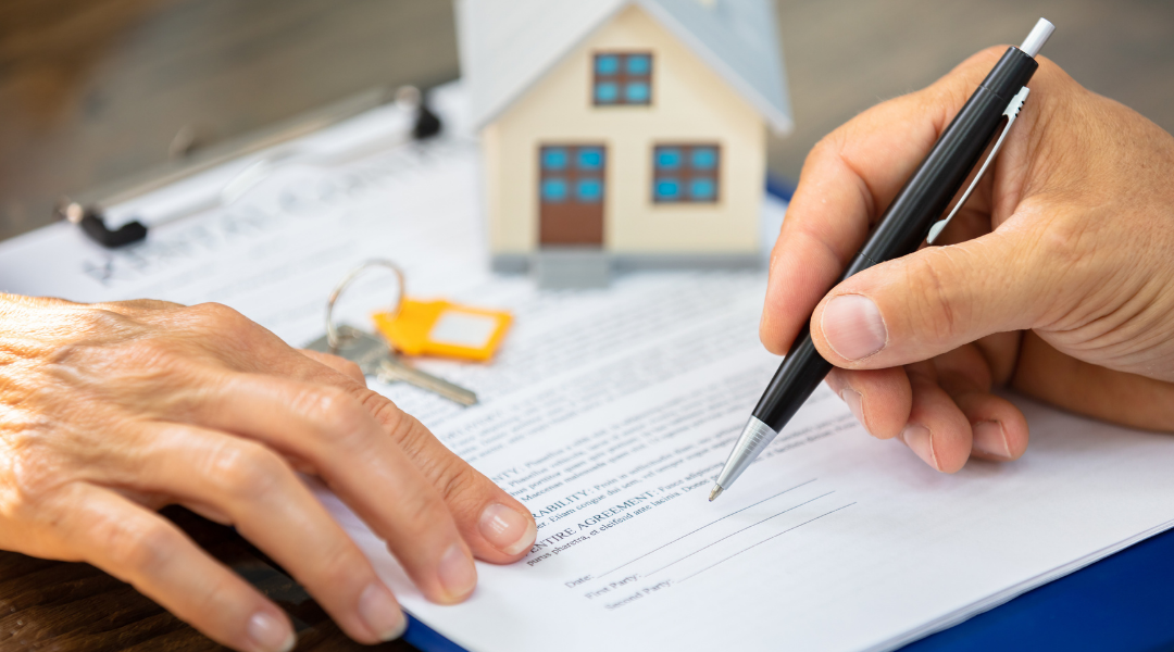 Deed of Trust Mortgage Contract being signed